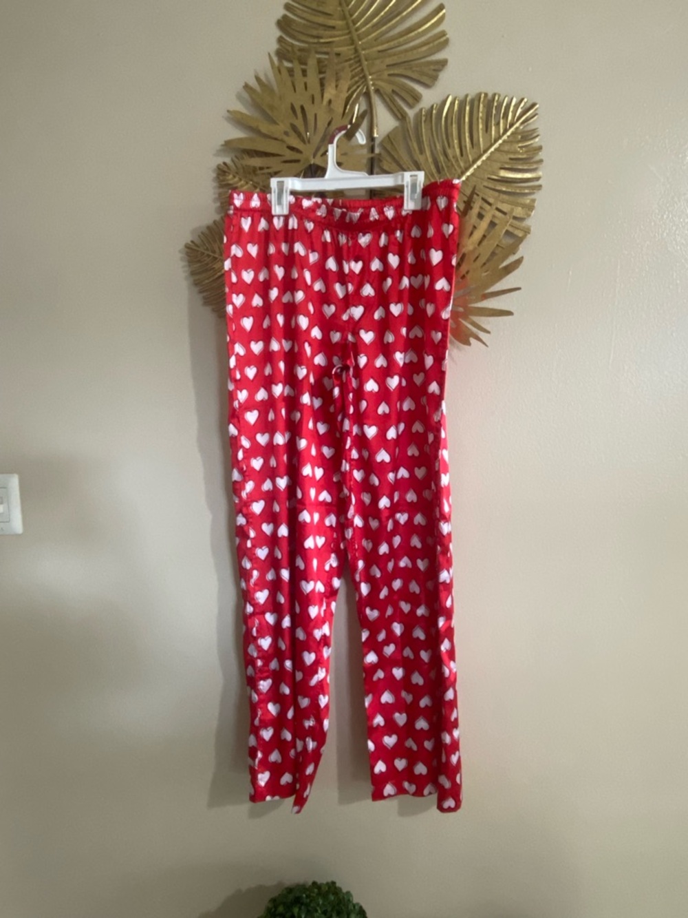 smart & sexy Red Heart Print Pajama Pants